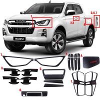 ชุดครอบรอบคัน ชุดแต่งรอบคัน รถยนต์ รุ่น อิซูซุ ดีแม็กซ์ ISUZU D-MAX DMAX ปี 2019 - 2020 สีดำด้าน โลโก้แดง 7 อย่าง 22 ชิ้น