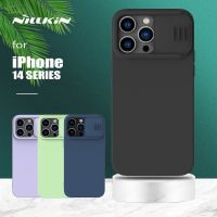 for iPhone 14 Pro Max Case Nillkin CamShield Case Slide Camera Case Liquid Silicone Back Cover for iPhone 14 Plus 14 Pro Case