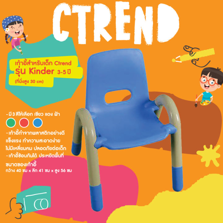 เก้าอี้สำหรับเด็ก-ctrend-รุ่น-kinder-เก้าอี้เหมาะสำหรับเด็กอนุบาลอเนประสงค์