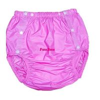 Free Shipping FUUBUU2203-Pink-M-1PCS Adult Diapers Non Disposable Diaper Plastic Diaper Pants Pvc Shorts