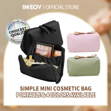 Minimalist Leather Pencil Case Cosmetic Bag Small Make up 