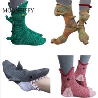 Funny Animal Knit Socks for Christmas Adult Kids Crocodile Eating Foot Socks 3D Creative Chameleon Shark Alligator Floor Socks Socks Tights