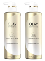 OLAY Body Wash BodyScience Cleansing &amp; Brightening โอเลย์ บอดี้ วอช บอดี้ไซเอนซ์ คลีนซิ่ง แอนด์ ไบร์ทเทนนิ่ง ครีมอาบน้ำ ลดปัญหาผิวหมองคล้ำ 500ml. x 2ขวด