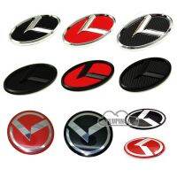 Style KIA Logo Car Front Grill Emblem Sticker Rear Trunk Emblem Badge Auto Steering Wheel Center Hub Cover Stickers Tire Fashion Modified Accessories For Kia Forte Spectra Rio Picanto Sorento Cerato Carnival Rondo K5 K3 K2 K4 hui