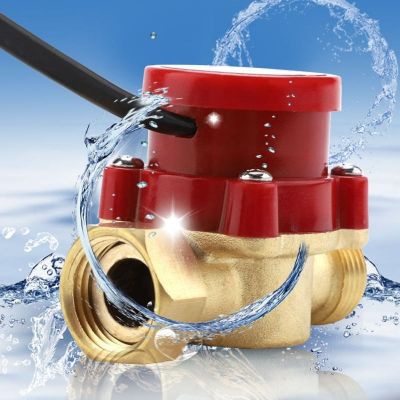 HT-60 Pump Flow Switch AC220V 0.5A G1/2in-G1/2in Thread Automatic Water Flow Sensor Switch for Circulation Pump