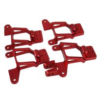 4PCS Aluminum Front &amp; Rear Shock Towers Mount for 1/10 RC Crawler TRX-4 TRX4 Universal Shock Mount ,Red