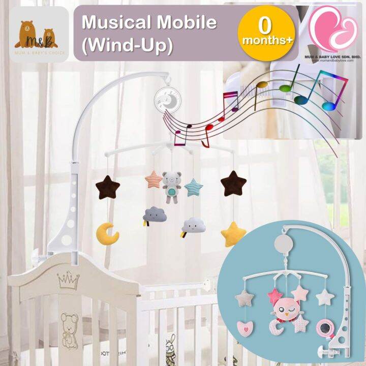 M&B Baby Cot Musical Mobile (windup type) 0 months+ / Baby Cot Toys