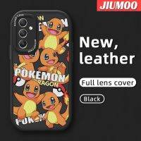 JIUMOO เคสโทรศัพท์กันกระแทกหนังแฟชั่น A54 A34 A14ปลอกสำหรับ Samsung 5G เคสการ์ตูน Pokemon ชาร์แมนเดอร์เคสโทรศัพท์ซิลิโคนนิ่มลายดีไซน์ใหม่เคสป้องกันเลนส์เต็มรูปแบบเคสป้องกันกล้อง