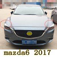 ชุดแต่งขอบตา2017สำหรับ Mazda 6 Atenza 2016สติ๊กเกอร์แปะตกแต่งแต่งขอบนอกคิ้วไฟหน้า ABS ชิ้นส่วนรถยนต์