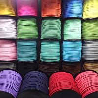 3mm 5 Yards Macrame Braided Faux Suede Cord Leather Lace DIY Handmade Beading Bracelet Jewelry Making Flat Thread String Rope