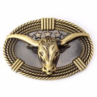 Bull head Belt Buckle Handmade homemade belt accessories waistband DIY Western cowboy rock style k51