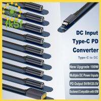 FK5F แปลง PD 5/9/20V DC เป็น Type C Converter PD 100W 5.5X2 5 7.4X0 6อะแดปเตอร์ไฟฟ้าสายชาร์จแล็ปท็อปปากสี่เหลี่ยมมืออาชีพสำหรับ Lenove/HP Samsung สำนักงานบ้าน