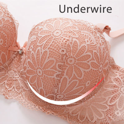 ผู้หญิง12ถ้วยใหญ่ลูกไม้ชุดชั้นในเซ็กซี่ดอกไม้ Underwire ชุดชั้นในสุภาพสตรี Push Up เสื้อหญิงชุดชั้นในบางครึ่งถ้วยรวบรวมบราเซีย36-42C