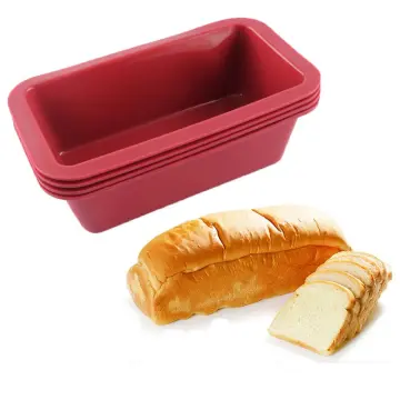 1pc Foldable Square Silicone Bread Cake Pan, Bread Toast Loaf Mold
