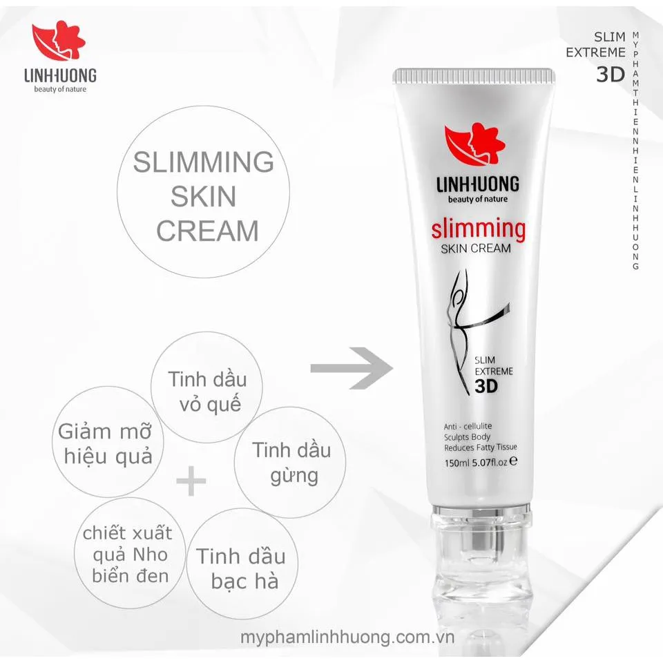 Kem Tan Mỡ Bụng 3D Linh Hương - Slimming Skin Cream 3D Kem Tan Mỡ Linh Hương