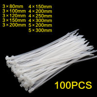 100PCS Self-Locking พลาสติก NYLON CABLE TIES Wraps แหวนยึด 5x300 มม.แหวนยึด Zip Wraps สายคล้อง CABL Zip Tie 3x200 มม.-Yrrey