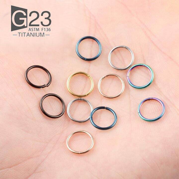 10ชิ้น-g23จมูกส่วนพับไทเทเนียม16กรัมและ14กรัมเครื่องประดับ-unisex-แฟชั่นเจาะริมฝีปากกระดูกอ่อนข้างรูหูกระดูกอ่อนหูเครื่องประดับหัวนม