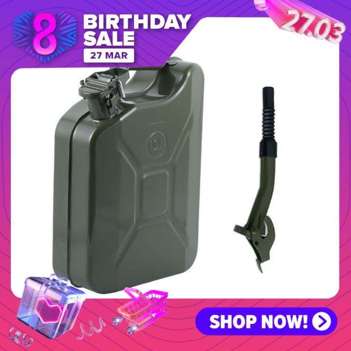 Esquirla Fuel Tank Metal Militarys Style Storage Jerry Can for Car