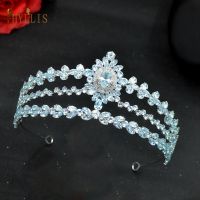 A384 Fashion Wedding Tiaras Crystal Bridal Headband Prom Hair Accessories Silver Bride Jewelry Set Bridal Crowns and Tiaras