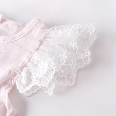 เสื้อคอกระเช้า Newborn Baby Girls Cotton Sweet Lace Dress เสื้อผ้าเด็กผู้หญิง บอดี้สูทเด็กแรกเกิด ผ้าฝ้ายมัสลิน ฝ้าย เสื้อเด็กอ่อน บอดี้สูทเด็ก เสื้อผ้าเด็กโต Newborn Baby Girl Bodysuit Cotton Jumpsuit