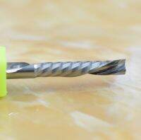 5Pcs 3.175X2X12MM ซ้ายมือเดี่ยวขลุ่ยเดี่ยว Downcut Spiral Bits ประสิทธิภาพสูงตัดไม้แผ่นพลาสติกอะคริลิค