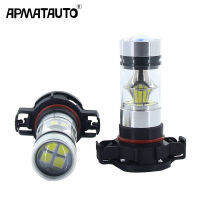 2pcs White Canbus PSX24W 5202 H16 PS19W LED Bulbs For MINI Cooper F55 F56 Halogen Headlamp Trim For Daytime Running Lights