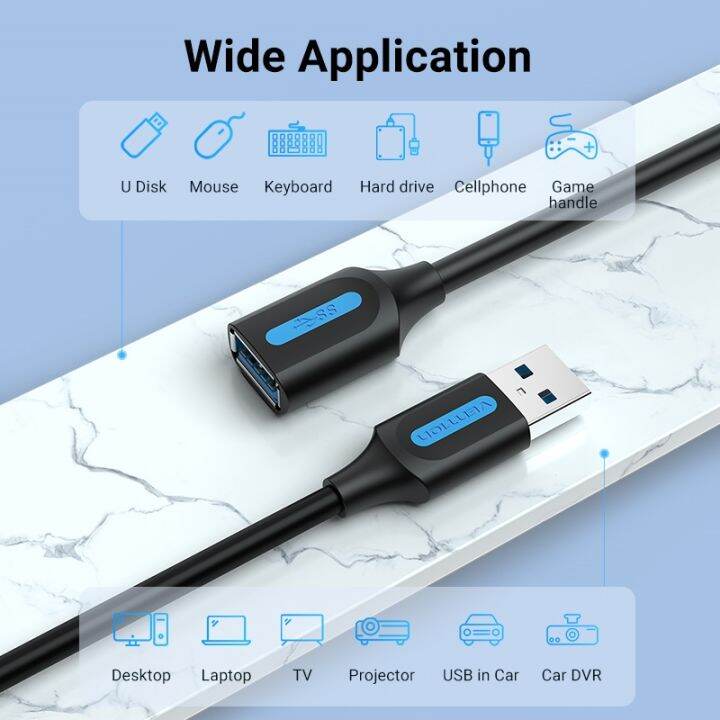 hot-ruxmmmlhj-566-vention-usb-3-0สายพ่วงสายเคเบิลตัวผู้ไปยังเต้ารับต่อ-usb-ความเร็วสูง3-0สายเคเบิลแบบขยายสำหรับการต่อ2-0-usb-แล็ปท็อป-pc