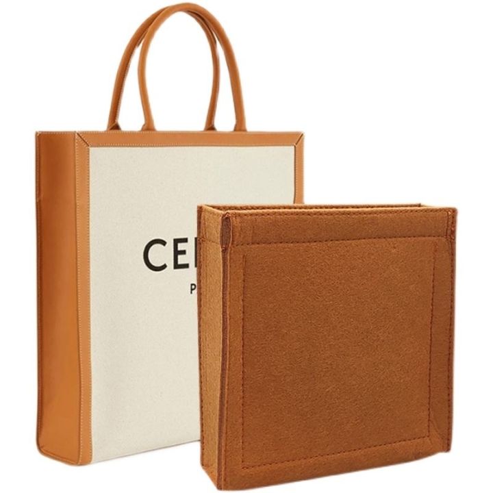 suitable-for-celine-vertical-tote-liner-bag-cabas-old-flower-canvas-shopping-bag-lining-bag-support