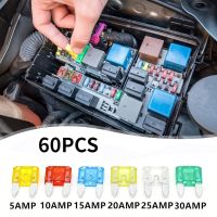 【YF】 60pcs/set Car Truck Fuse Assortment Kit Set 5A 10A 15A 20A 25A 30A Mixed Mini Blade Fuses in bags Auto Accessories