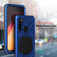 HongYueNuanTongSheBeiYou เคสสำหรับ Xiaomi Mi Redmi Note 8 8 Pro เคสป้องกันทนทานเกราะโลหะอลูมิเนียมฝาครอบโทรศัพท์กันกระแทกสำหรับ Note 10 10 Pro