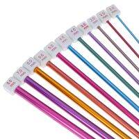 【CW】 New 11pcs 10.6 quot; Multicolour Aluminum TUNISIAN AFGHAN Crochet Knit Needles Set 2-8mm