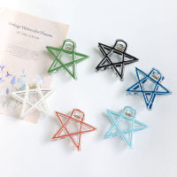 Summer Colorful Transparent Five-pointed Star Hair Claw  Acrylic Shark Clip Clear Star Hair Accessories for Women