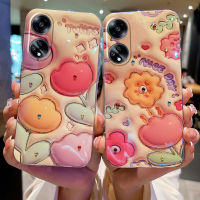 เคสOPPO Reno8 T 4G 5G ดอกไม้น่ารัก ลวดลายสามมิติ ซิลิโคนนิ่ม เคสโทรศัพท์ OPPO Reno 8 T Reno8T เคสมือถือ