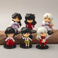 ☍☑ ETJGFHY 6โมเดลของ Inuyasha การ์ตูนทำมือการ์ตูนอินุยาฉะเซชโชมารุ Kagome ของเล่นตกแต่งตุ๊กตาไมเตรยะ