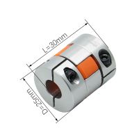 LF Two Jaw D25L30 Coupler Aluminium Plum Flexible Shaft Coupling Stepper Motor Connector CNC 5/6/6.35/8/10/12/12.7/14mm 5x8mm