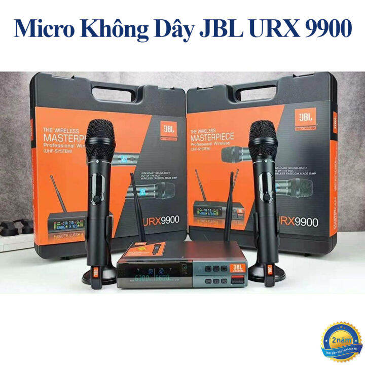 Micro Karaoke Chống Hú, Micro Không Dây JBL URX 9900, Tần Số UHF, Độ