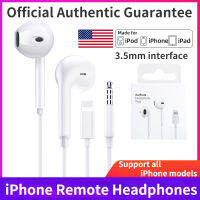 Original Authentic Suitable for Apple Headset Wired iPhone/X/6S/Mobile Phone 11 in-Ear/X/I7p/Xsmax/Xr/Plus/Pro Flat Head Lightning Earplugs iPad