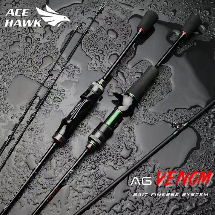 baitcasting-baitcasting-s43-2-1m-ace-hawk-ag-venom-1-68m-2-1m-bfs-คันเบ็ด-ul-ปลายกลวงสำหรับการเดินทางปลาเทราท์เบาพิเศษ