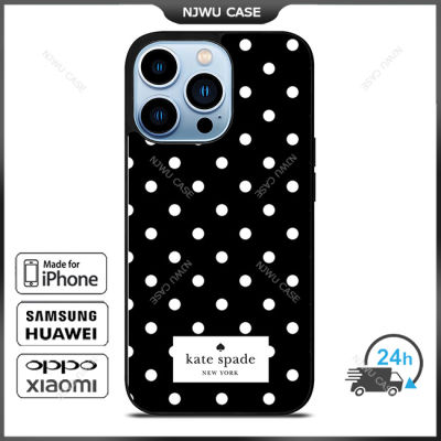 KateSpade 0163 Polkadots Phone Case for iPhone 14 Pro Max / iPhone 13 Pro Max / iPhone 12 Pro Max / XS Max / Samsung Galaxy Note 10 Plus / S22 Ultra / S21 Plus Anti-fall Protective Case Cover