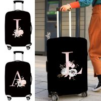 Dustproof Elastic Luggage Travel Trolley Case Protective Cover 18-28 Size Pink Flower Printing Luggage Elastic Protective Cover