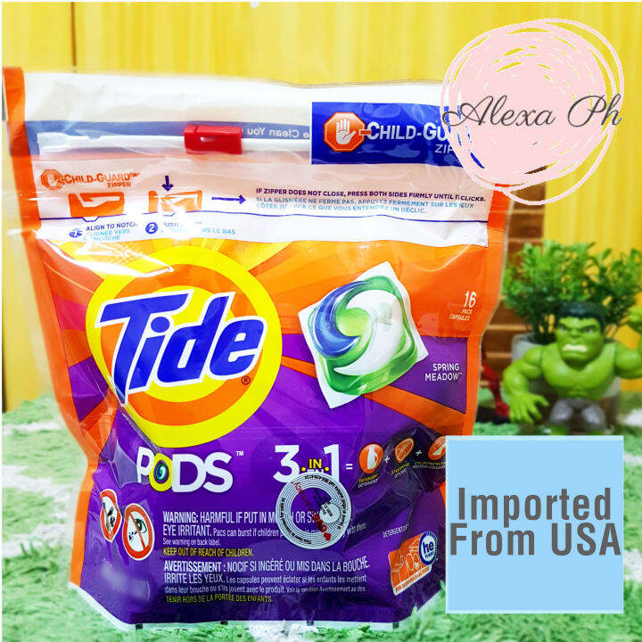 Tide Pods 3 In 1, Spring Meadow Laundry Detergent (16 pacs) Lazada PH