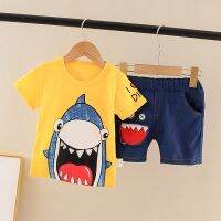 Baby Boy Summer Boutique Outfit 1-5Years Children Casual Cartoon Shart Print Clothes Kids High Quality Fashion Cotton 2Pcs Set