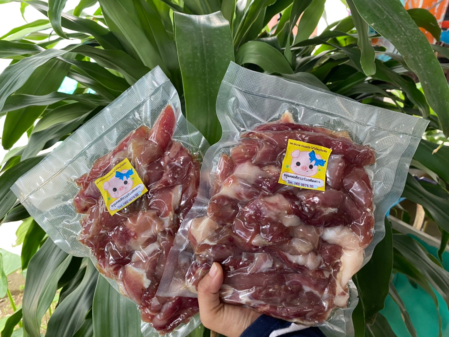 หมูแดดเดียว ขนาด 500 กรัม (ครึ่งกิโล) สูตรหมูติดดาว ราคาถูกและอร่อย