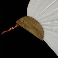 【CW】 1pc White Folding Elegant Paper Hand Fan Wedding Party Favors