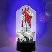 ▣✻♕ 【YoYo❥】3D seven color USB interface religious Jesus drawing desk lamp living room bedroom Desk Decoration Painting night light R001religion123ZT001