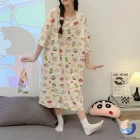 ชุดนอนสตรีชุดนอนผ้าฝ้ายชุดนอน เสื้อกางเกงนอน กระโปรงว เส กางเกงนอน Pajamas Dress【LittleStar6】