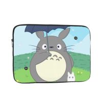 Totoro เคสแล็ปท็อปแบบพกพากันกระแทกขนาด10-17นิ้วปลอกแบบมีแถบ