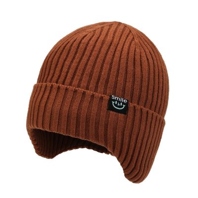 [COD] and winter new ear protection woolen hat thickened plus velvet womens outdoor cold-proof solid version warm pullover
