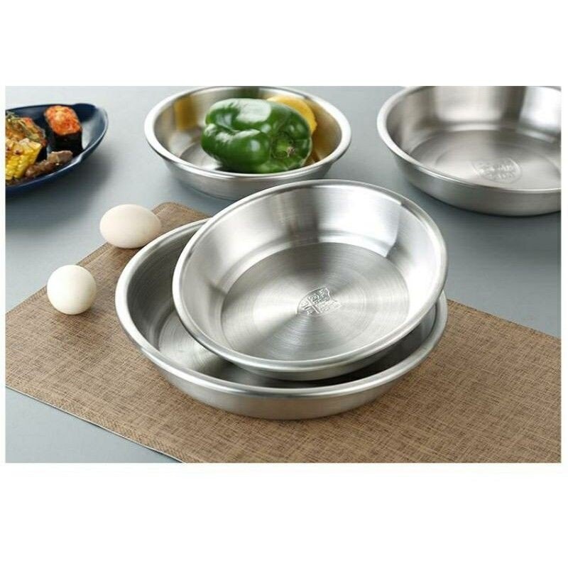 SUS304 Stainless Steel Plate (Matt) 14CM/16CM/18CM/20CM/22CM/24CM/26CM Pinggan