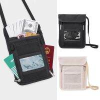 1pc Multifunction Card Money Anti-Theft Bag Rfid Blocking Travel Neck Pouch Id Card Wallet Men Women Passport Cover Hanging Bag Toiletries  Cosmetics